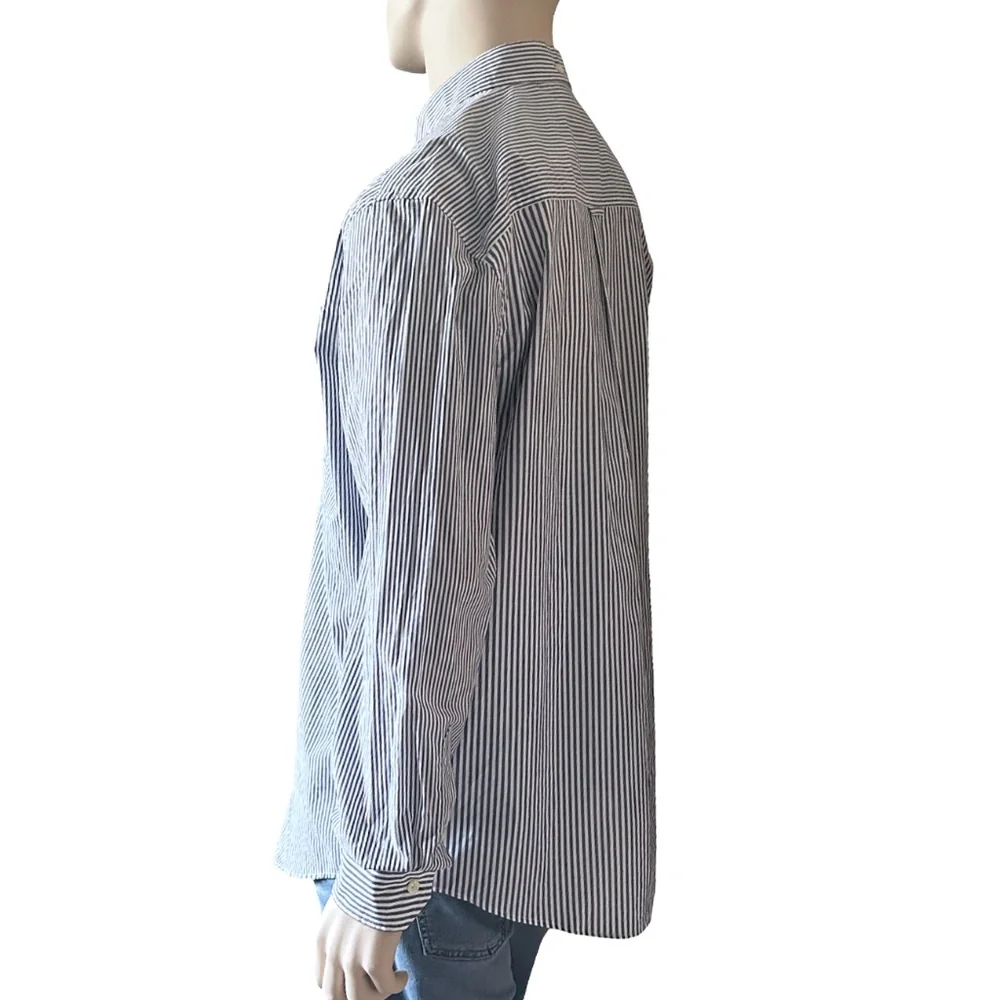 Ben Sherman Easy Fit Union Shirt Long Sleeve Stripe Cotton Button Down Collar - Picture 6 of 12